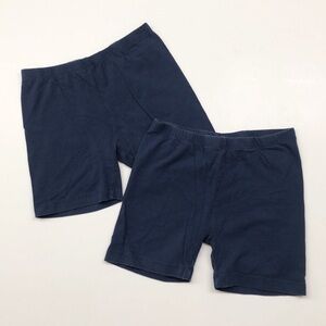 Aviva Girls navy blue bike shorts - set of 2